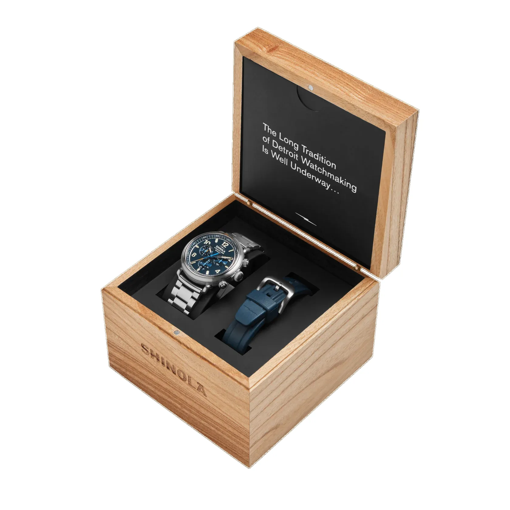 Runwell Chronograph West Wind Watch Gift Set with Additional Strap-Midnight Blue sold by Cave and Post product image thumbnail 2