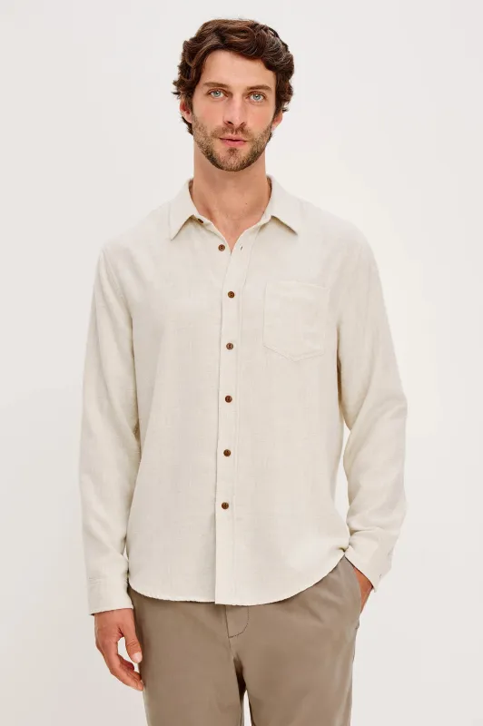 Runson Shirt Cream Heather sold by Cave and Post