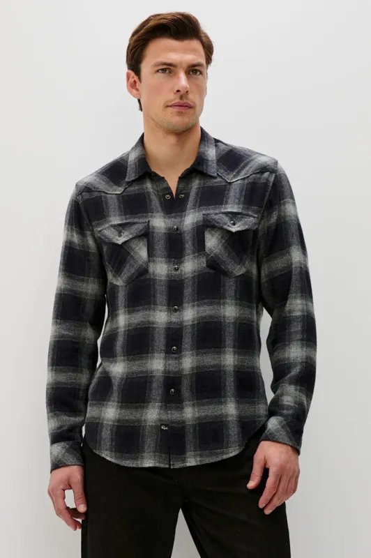 Roy Shirt Silver Midnight made by Rails