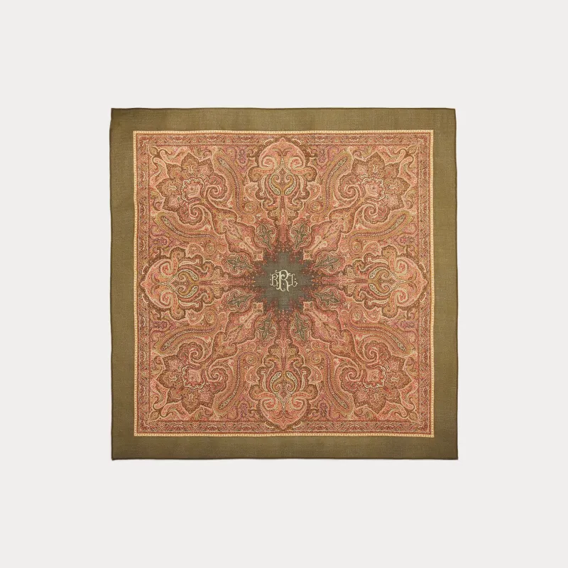 RRL Paisley Wool Gauze Scarf sold by Cave and Post