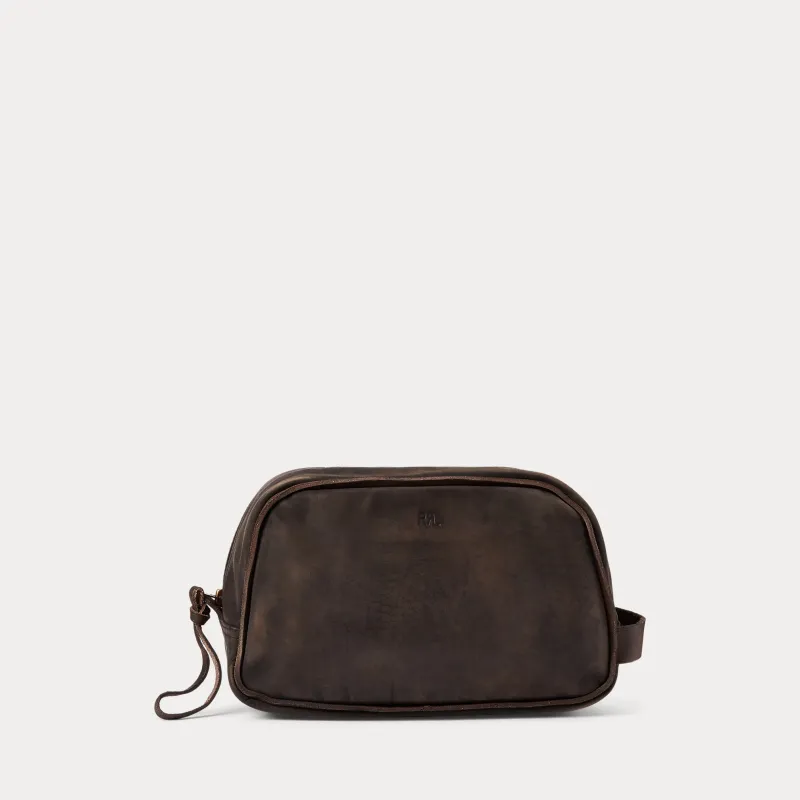 RRL Leather Travel Case sold by Cave and Post