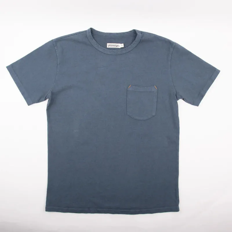 13 Ounce Pocket T Shirt-Faded Blue sold by Cave and Post