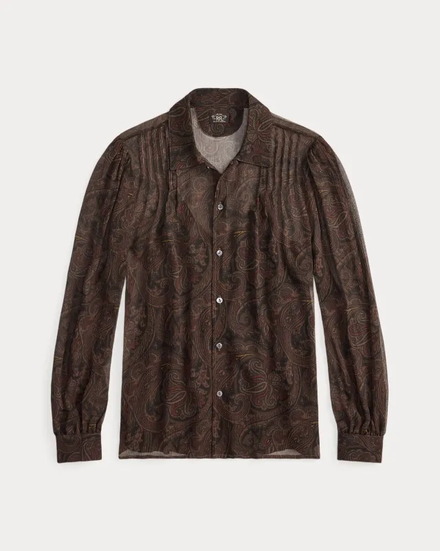 RRL Paisley Silk Tie-Back Blouse made by RRL