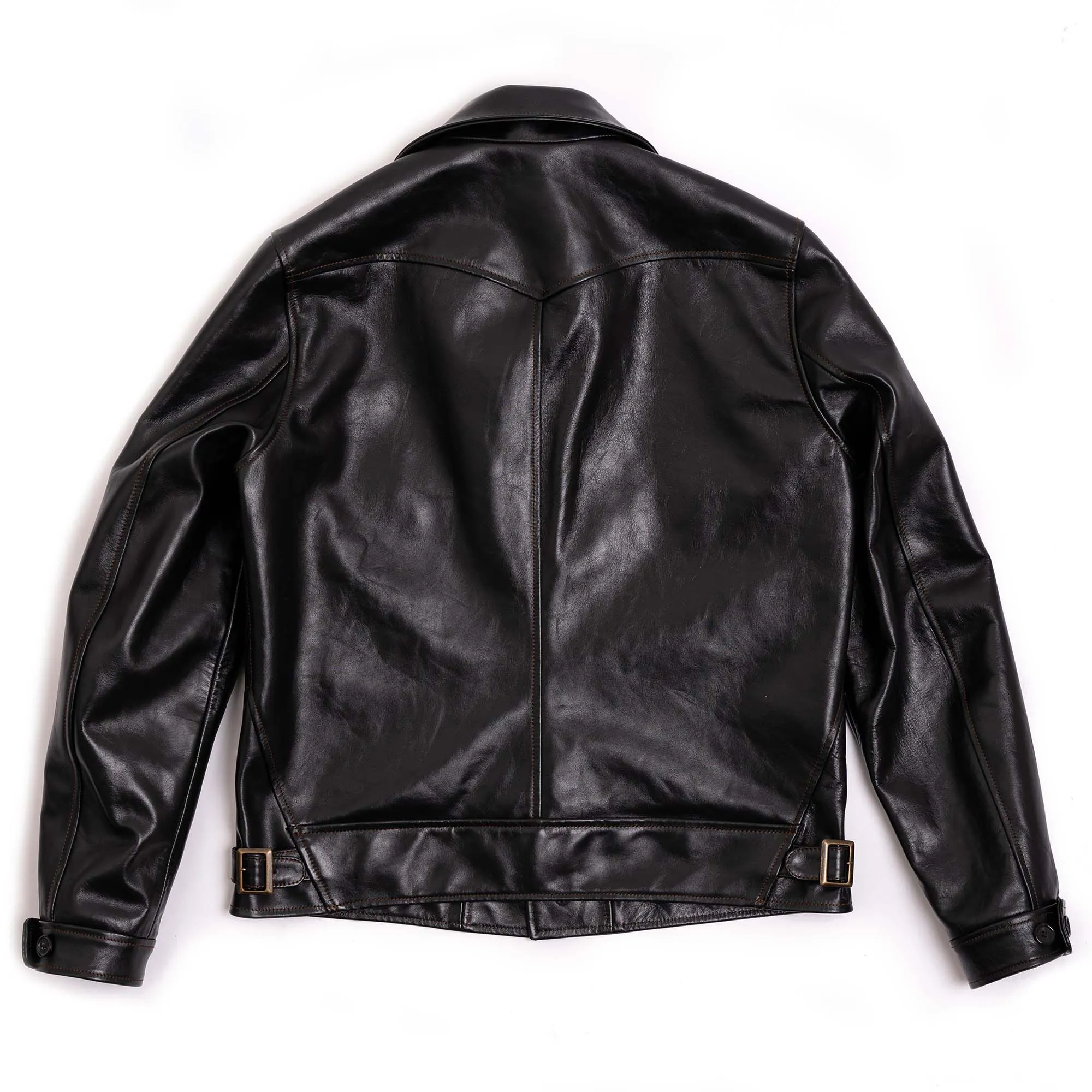 “Cossack” Black Horsehide Leather Jacket sold by Cave and Post product image thumbnail 5