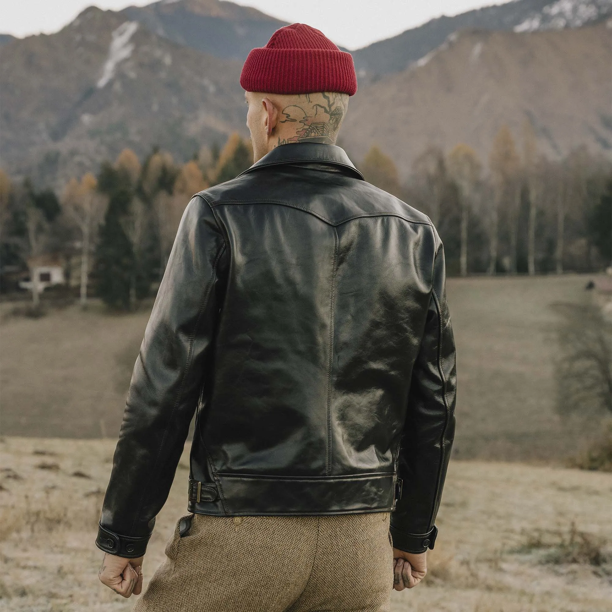 “Cossack” Black Horsehide Leather Jacket sold by Cave and Post product image thumbnail 3