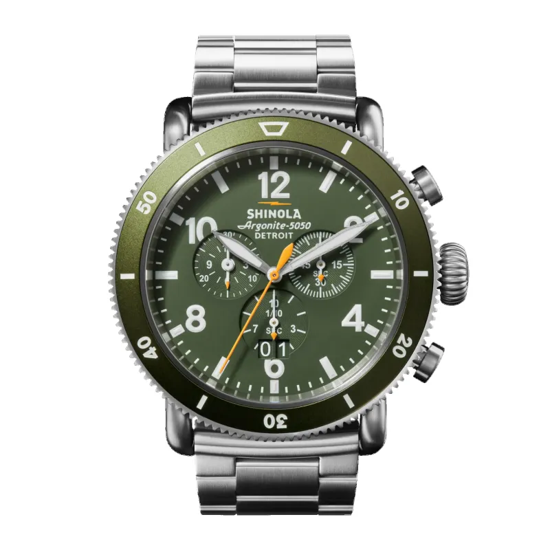 Runwell Sport Chronograph Watch - Dark Olive sold by Cave and Post