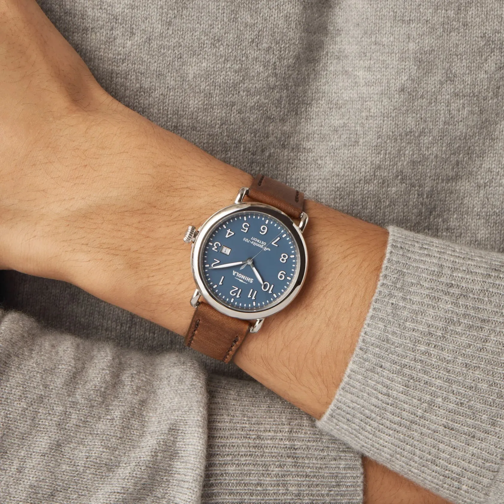 Runwell Date Watch - Blue sold by Cave and Post product image thumbnail 2