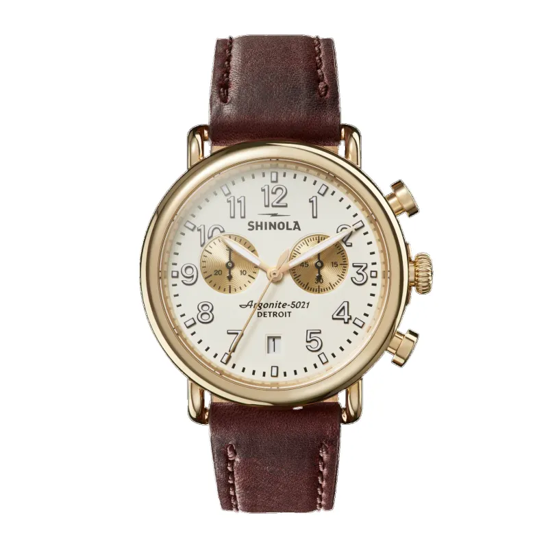 Runwell Chronograph Watch - Ivory sold by Cave and Post