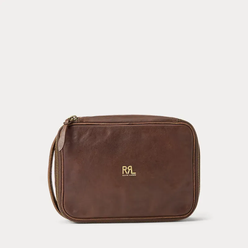 RRL Leather Travel Pouch sold by Cave and Post