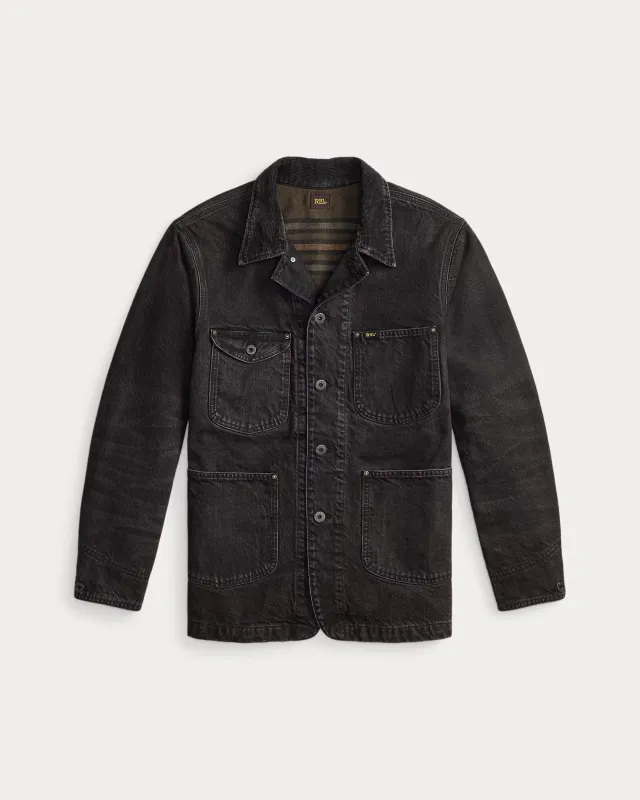 RRL Corduroy-Collar Denim Jacket sold by Cave and Post