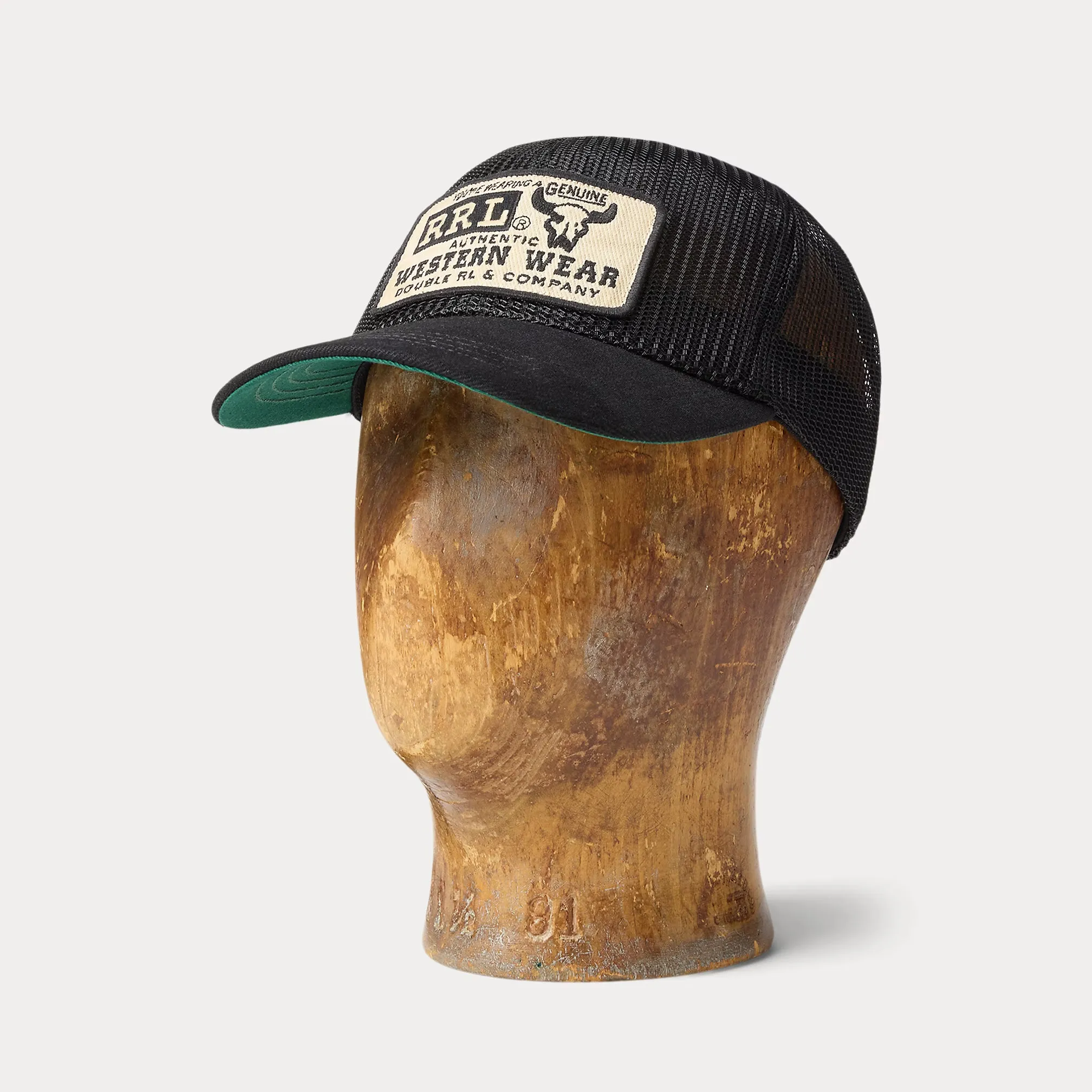 RRL Denim-Bill Mesh Trucker Cap sold by Cave and Post