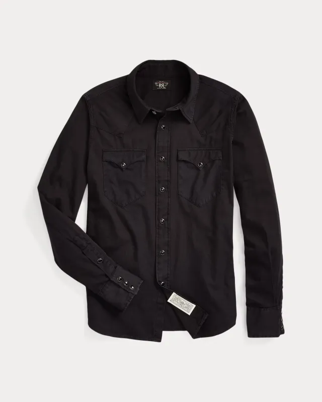 RRL Cotton Twill Western Shirt sold by Cave and Post