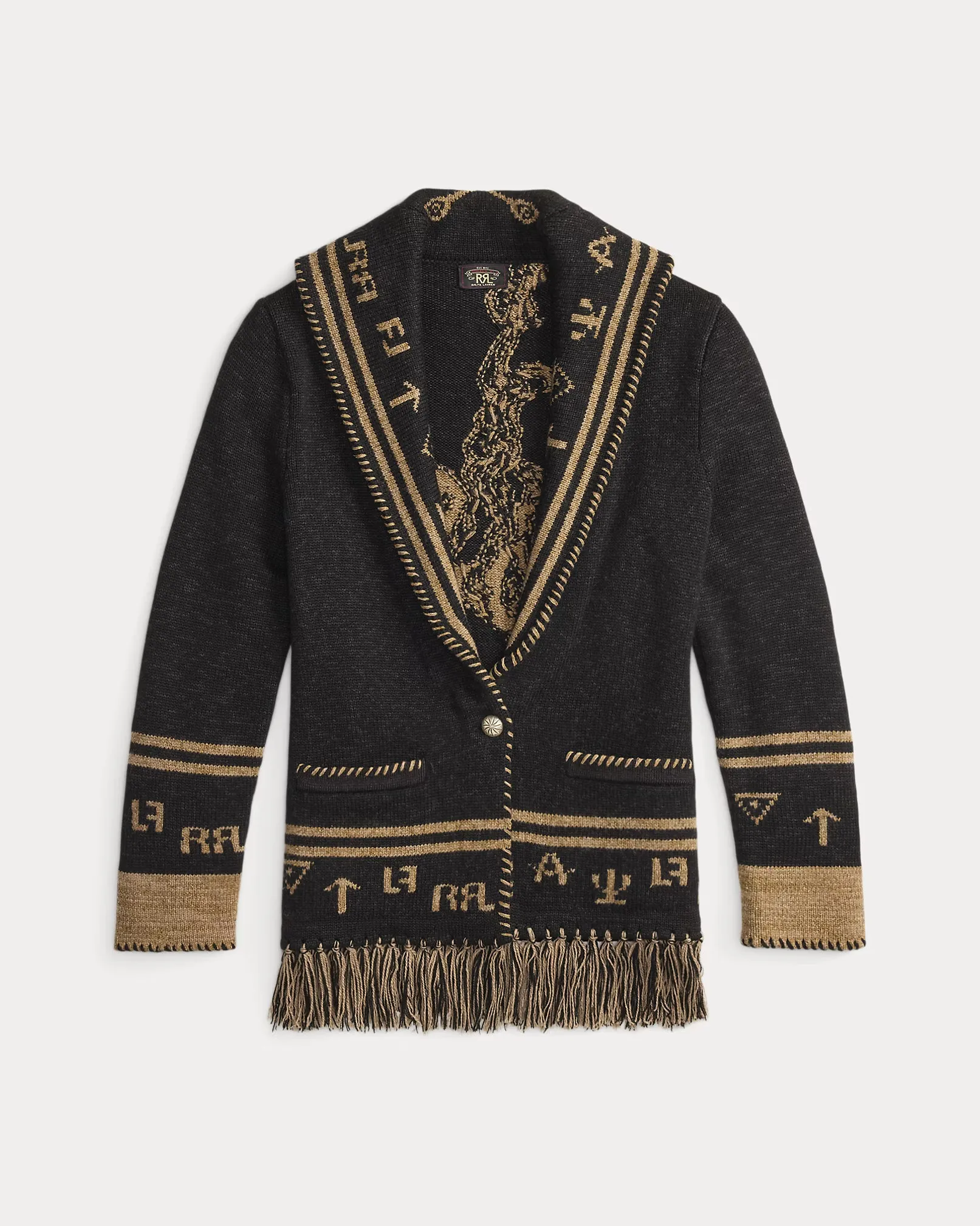 RRL Wool-Silk Western Cardigan Jacket sold by Cave and Post