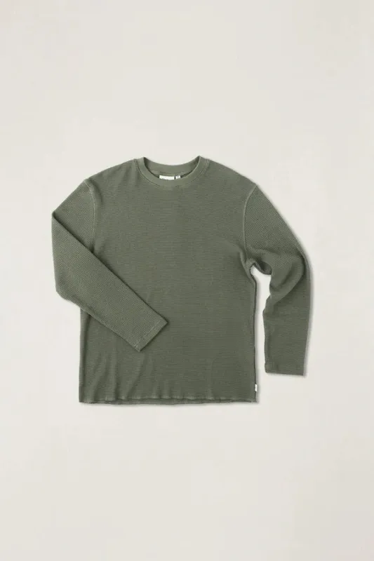 Classic Waffle Knit - Forest Green made by Rhythm.