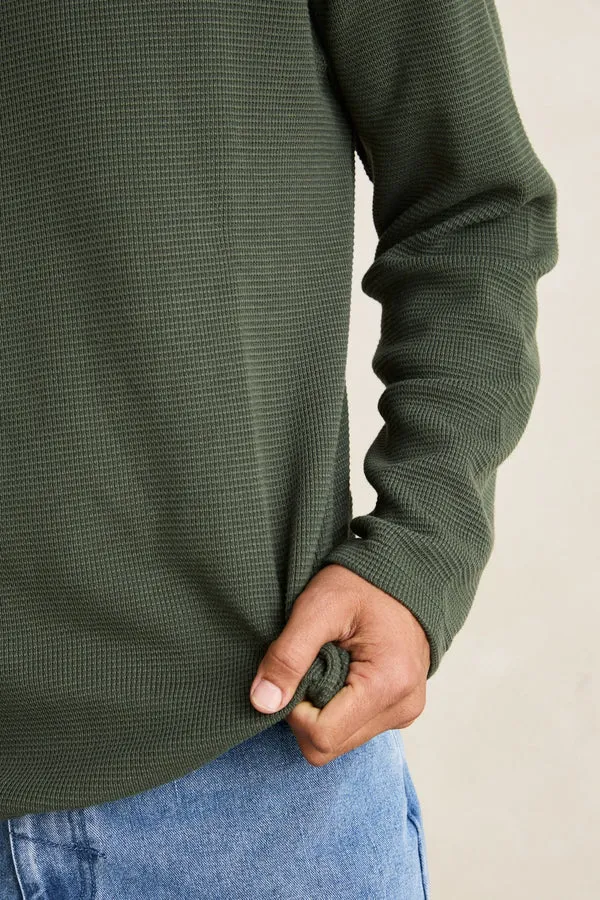 Classic Waffle Knit - Forest Green sold by Cave and Post product image thumbnail 4