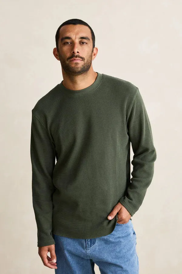 Classic Waffle Knit - Forest Green sold by Cave and Post product image thumbnail 5