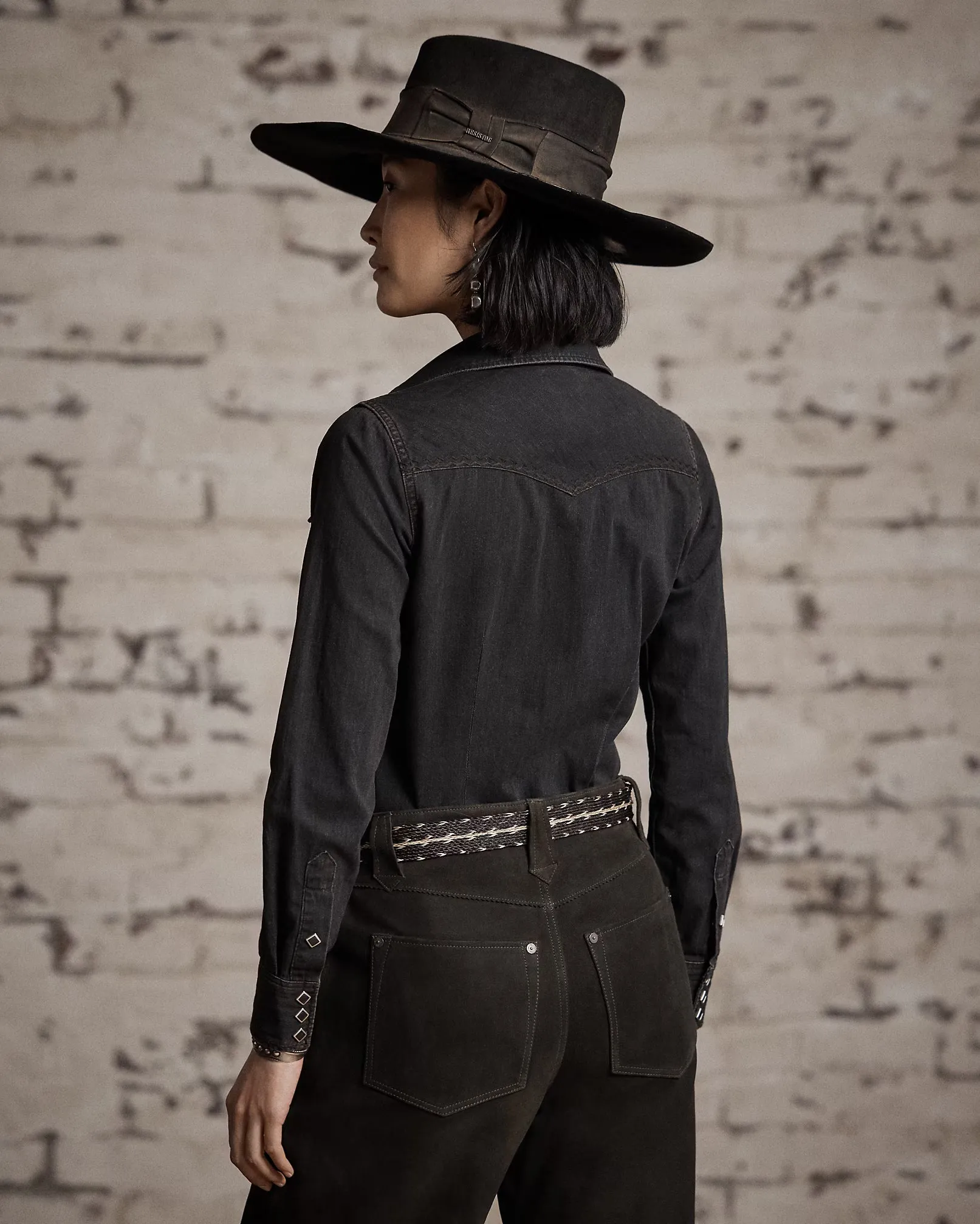 RRL Embroidered Denim Western Shirt sold by Cave and Post product image thumbnail 4