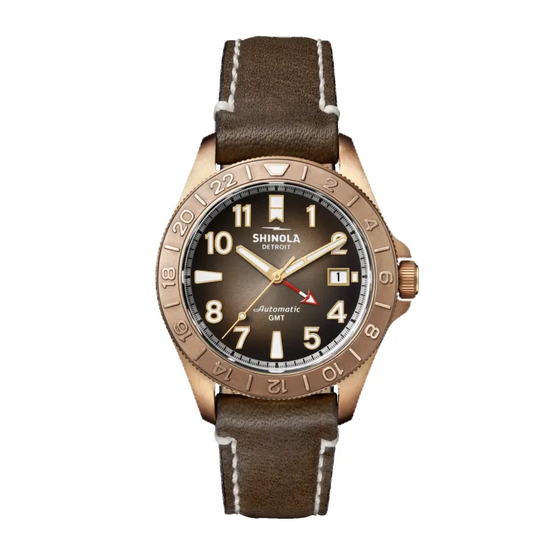 Shinola Bronze Monster GMT Automatic Watch 40mm made by Shinola