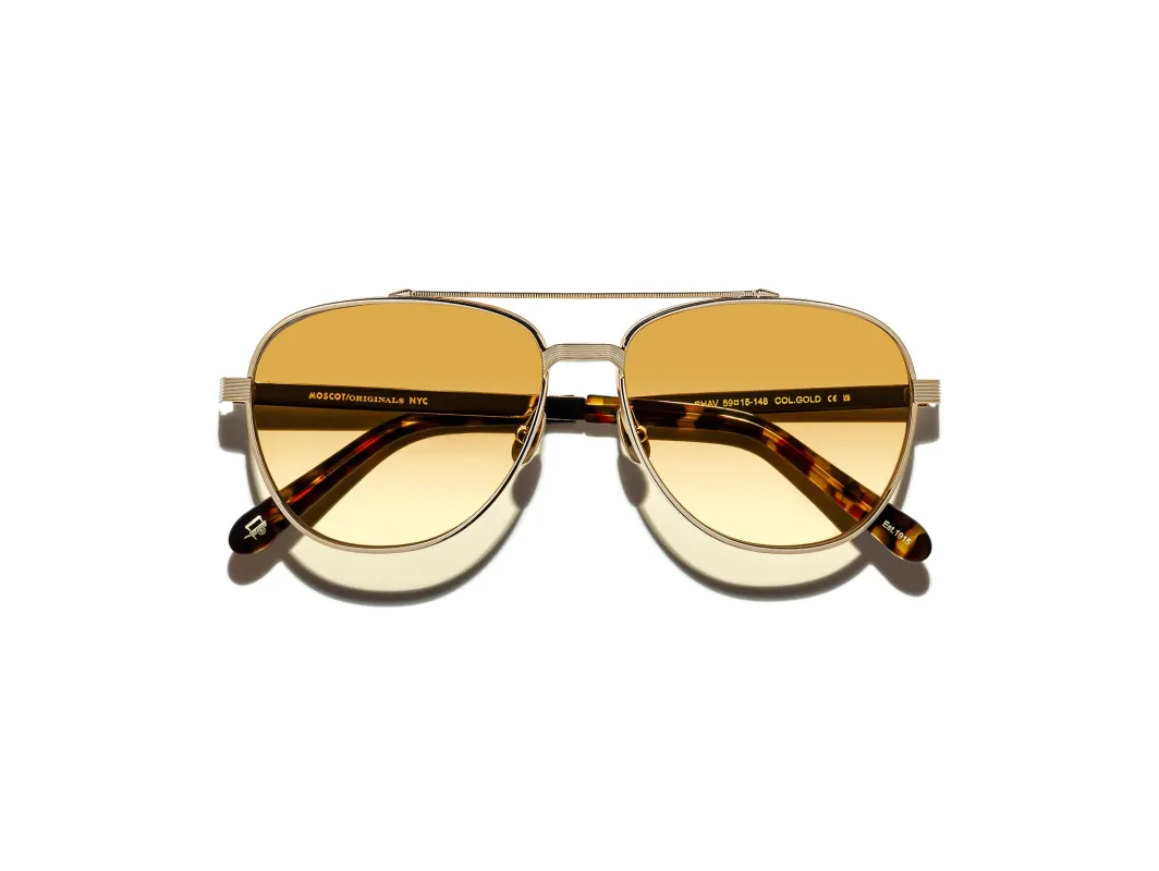 SHAV SUN (Gold Chestnut Fade Lenses) made by MOSCOT