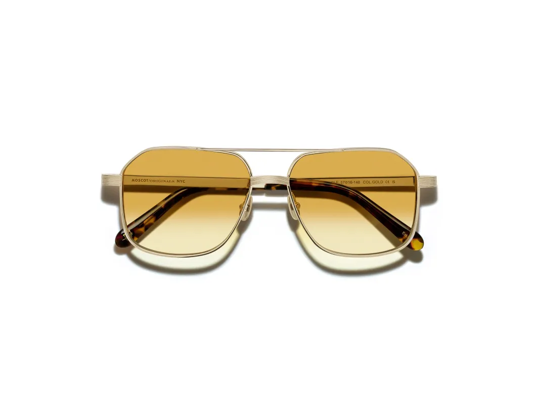 MINGLE SUN (Gold Chestnut Fade Lenses) made by MOSCOT