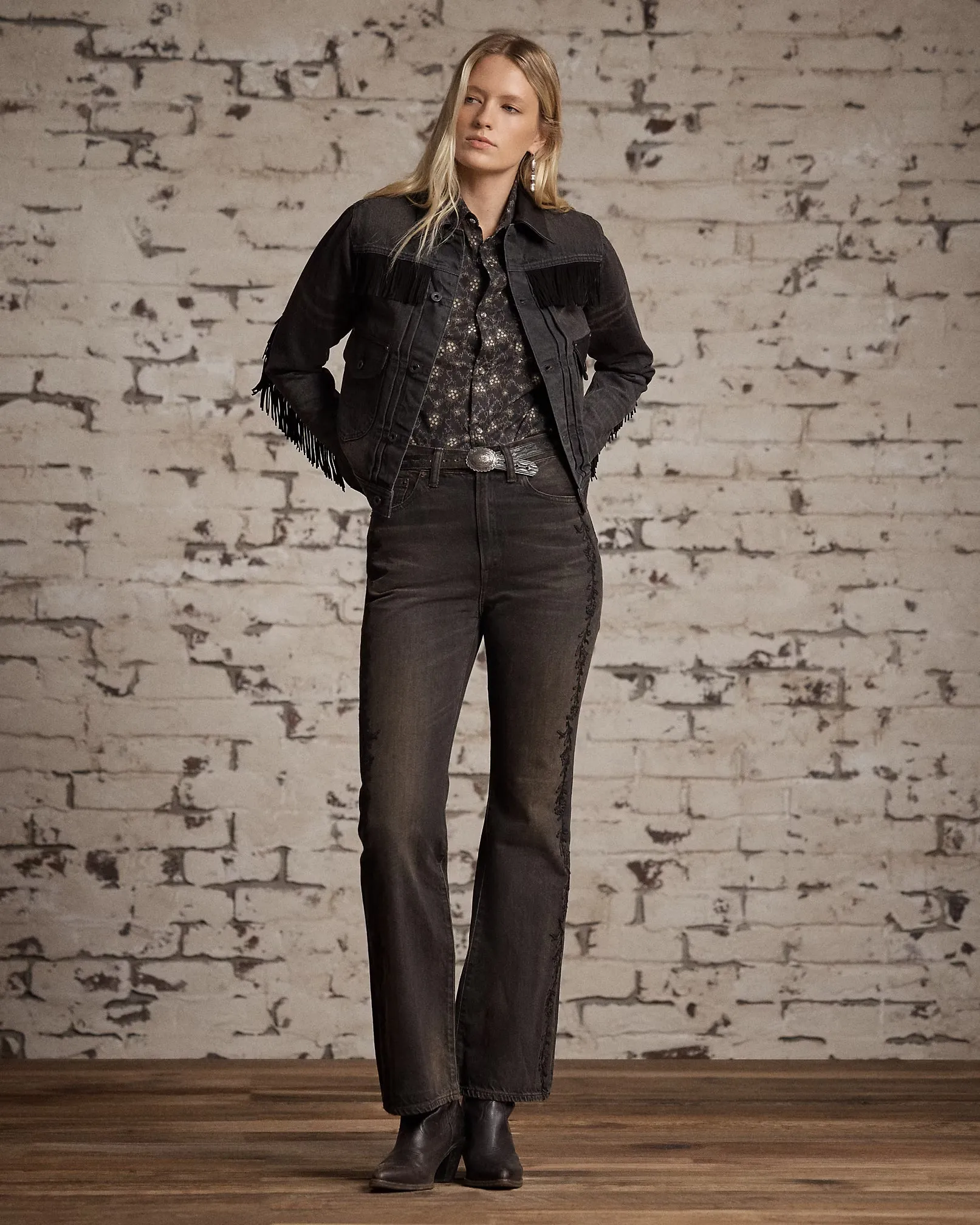 RRL Suede-Trim Denim Jacket sold by Cave and Post product image thumbnail 3