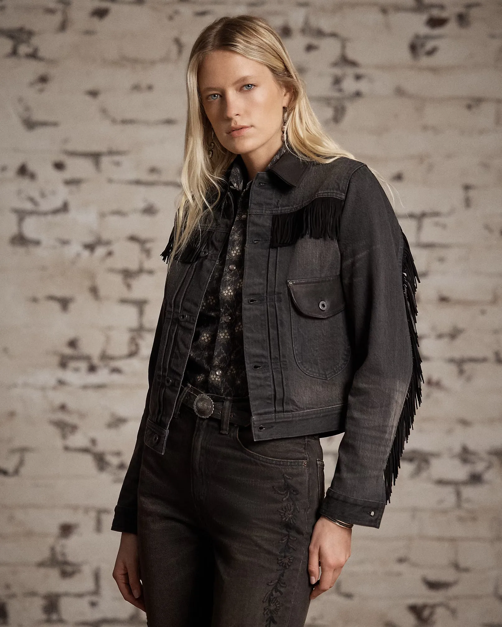 RRL Suede-Trim Denim Jacket sold by Cave and Post product image thumbnail 2