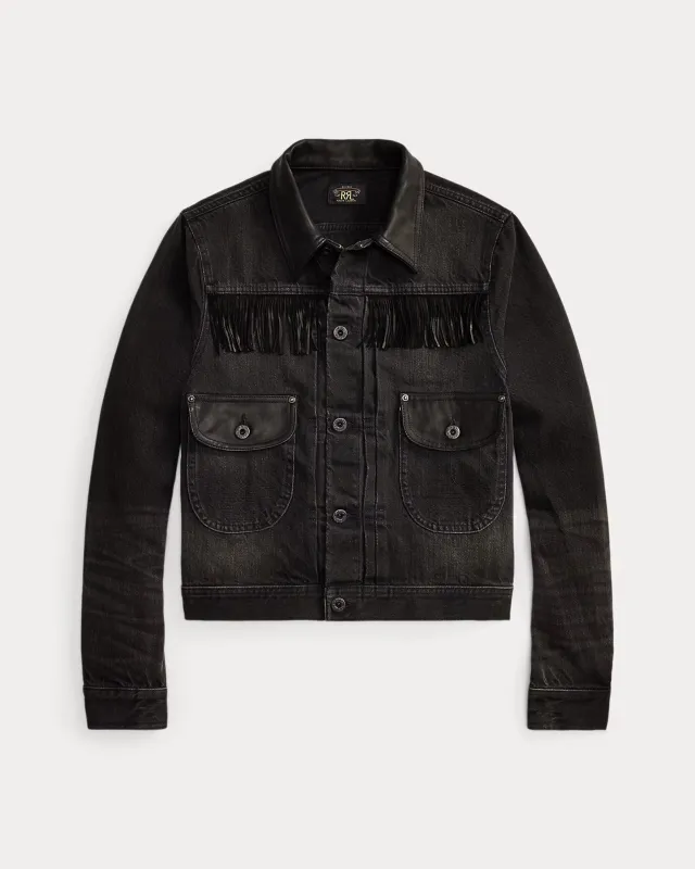 RRL Suede-Trim Denim Jacket made by RRL