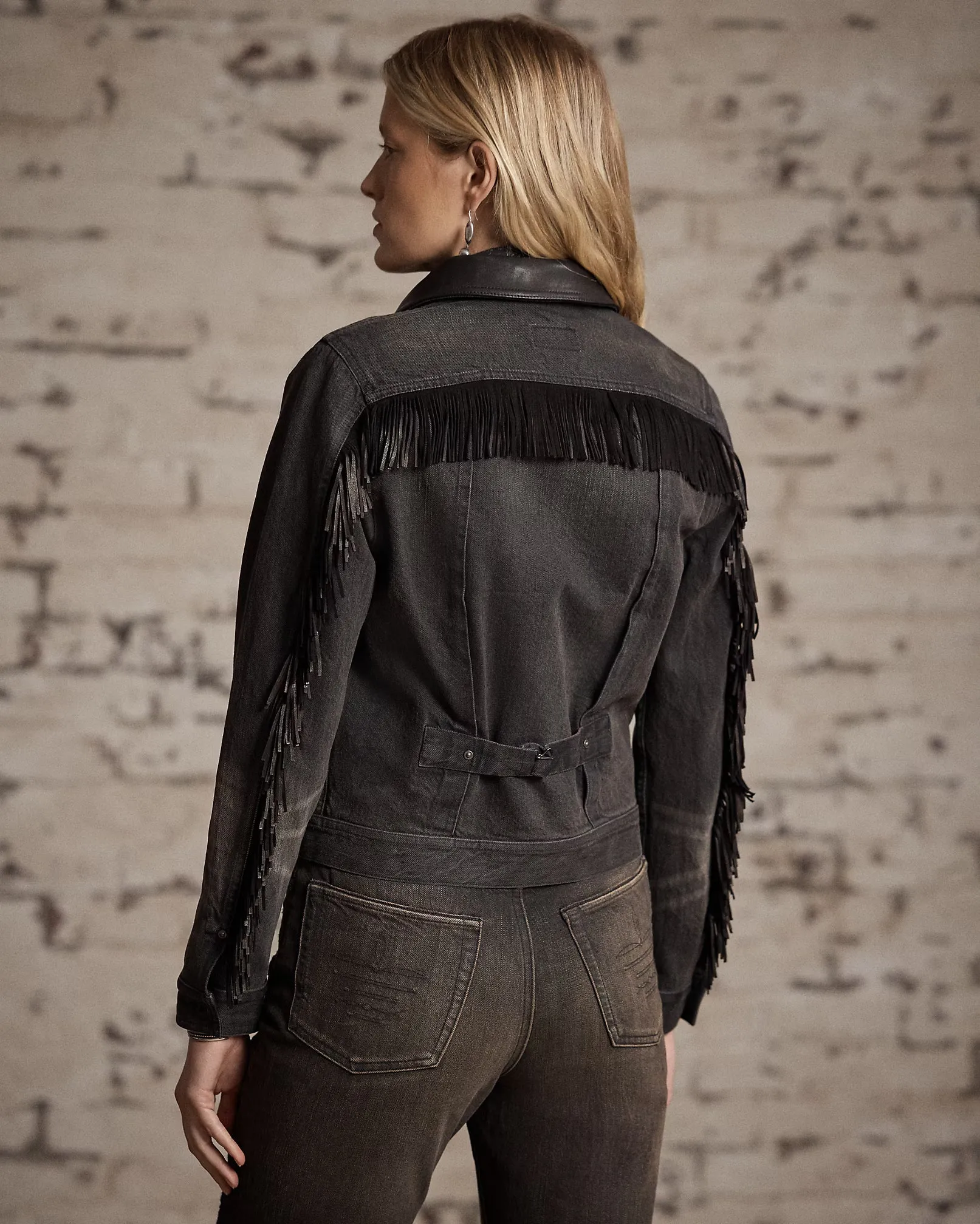 RRL Suede-Trim Denim Jacket sold by Cave and Post product image thumbnail 4