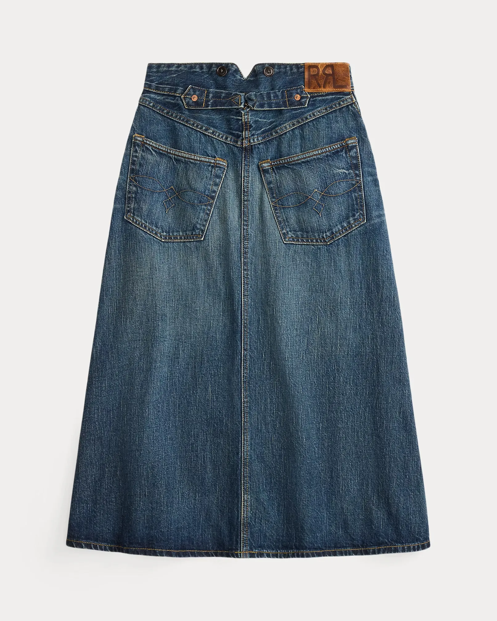 RRL Indigo Selvedge Denim Skirt sold by Cave and Post product image thumbnail 4