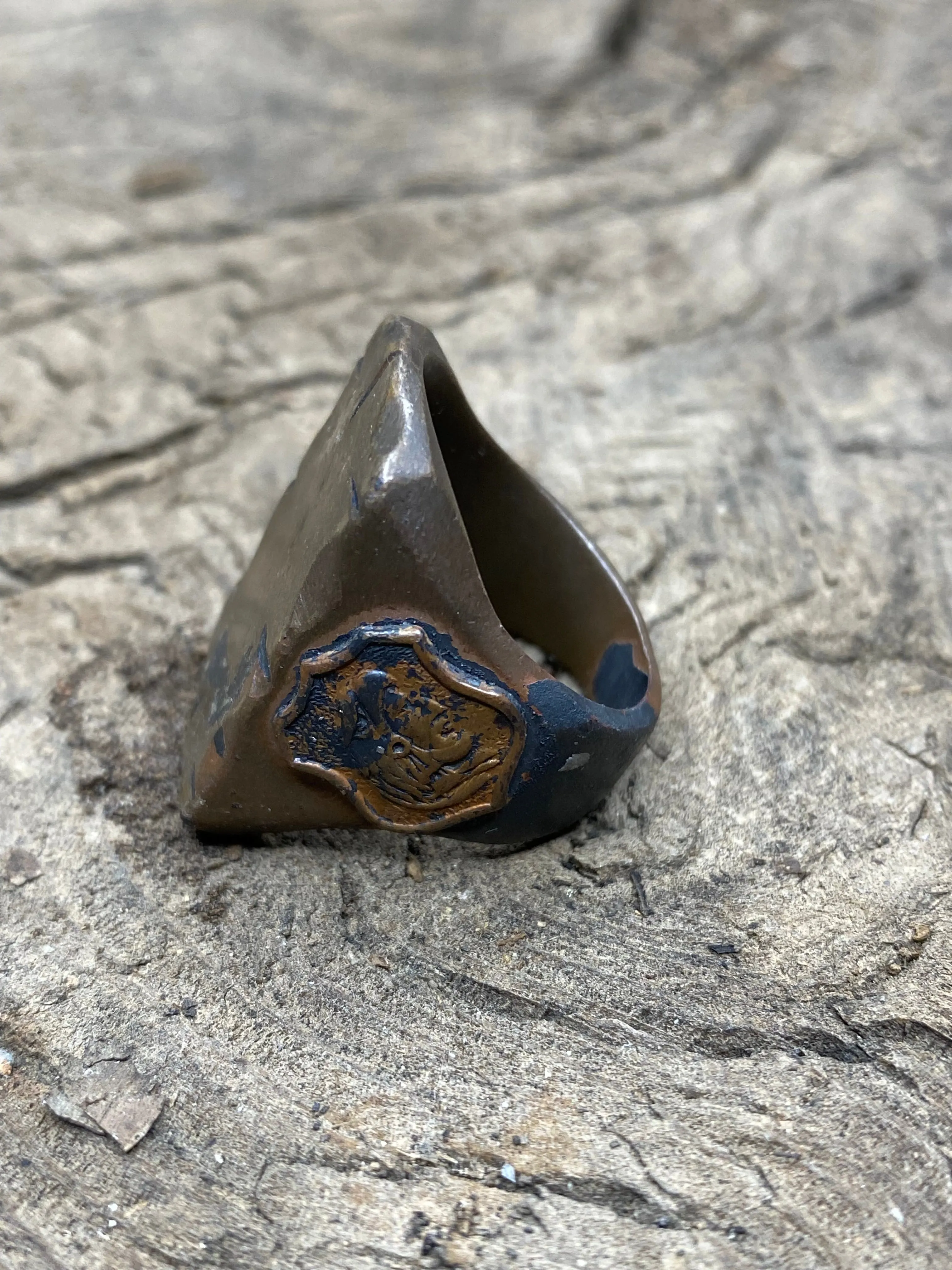 Vintage Brass Men's Ring - Size 9.5 sold by Cave and Post product image thumbnail 3