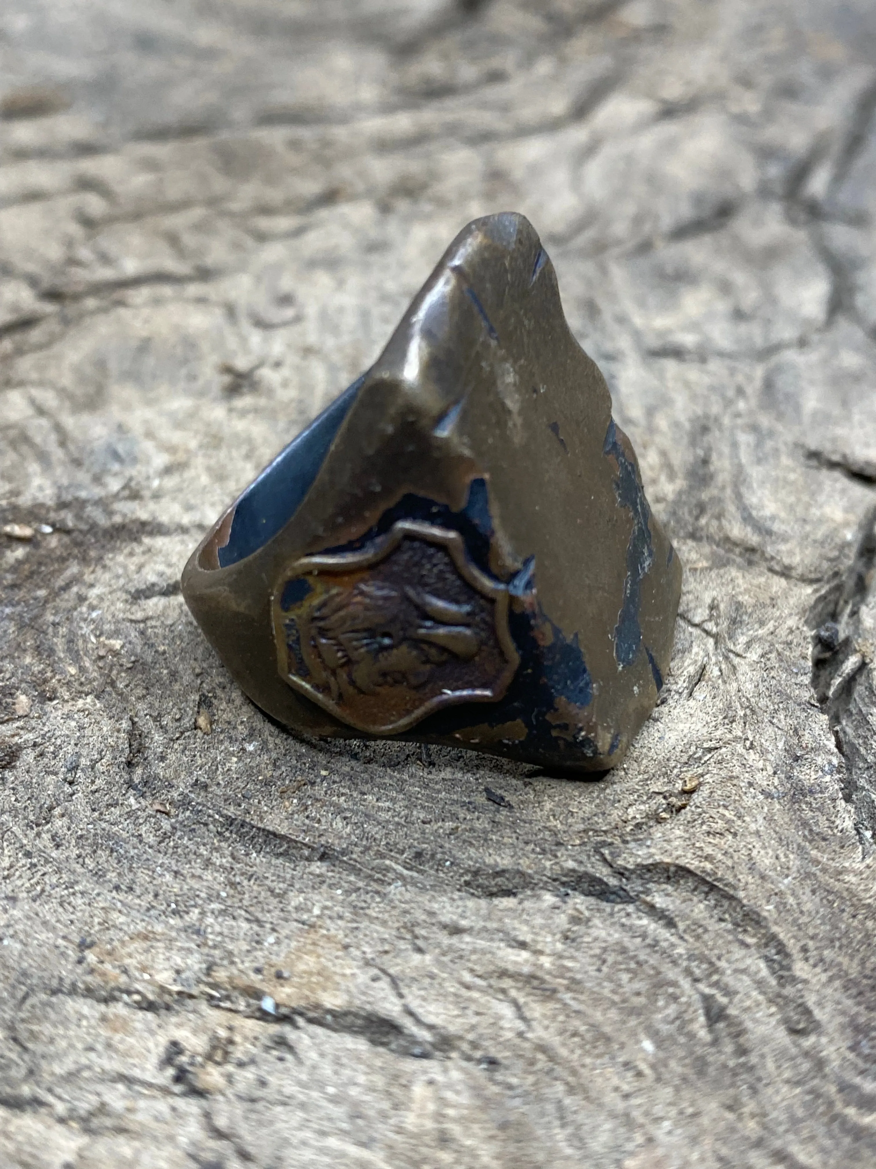 Vintage Brass Men's Ring - Size 9.5 sold by Cave and Post product image thumbnail 2