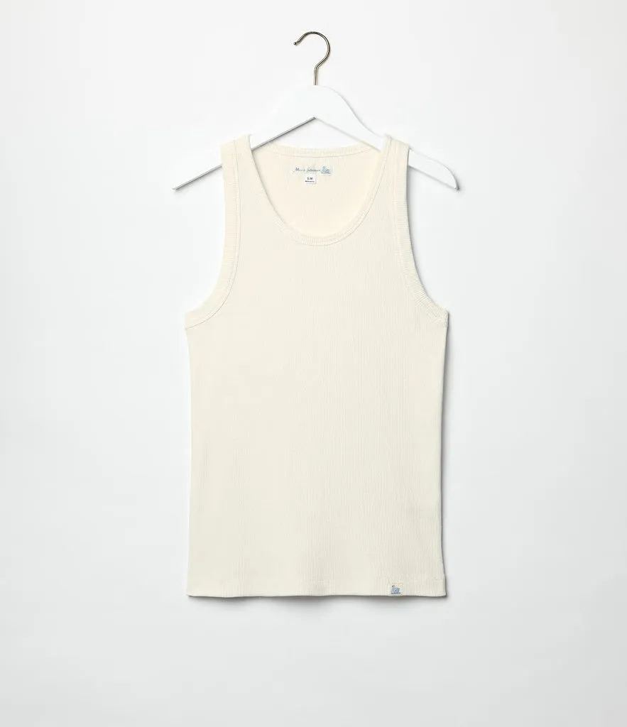 Iconic Ribbed Cotton Tank Top - Natural sold by Cave and Post product image thumbnail 4