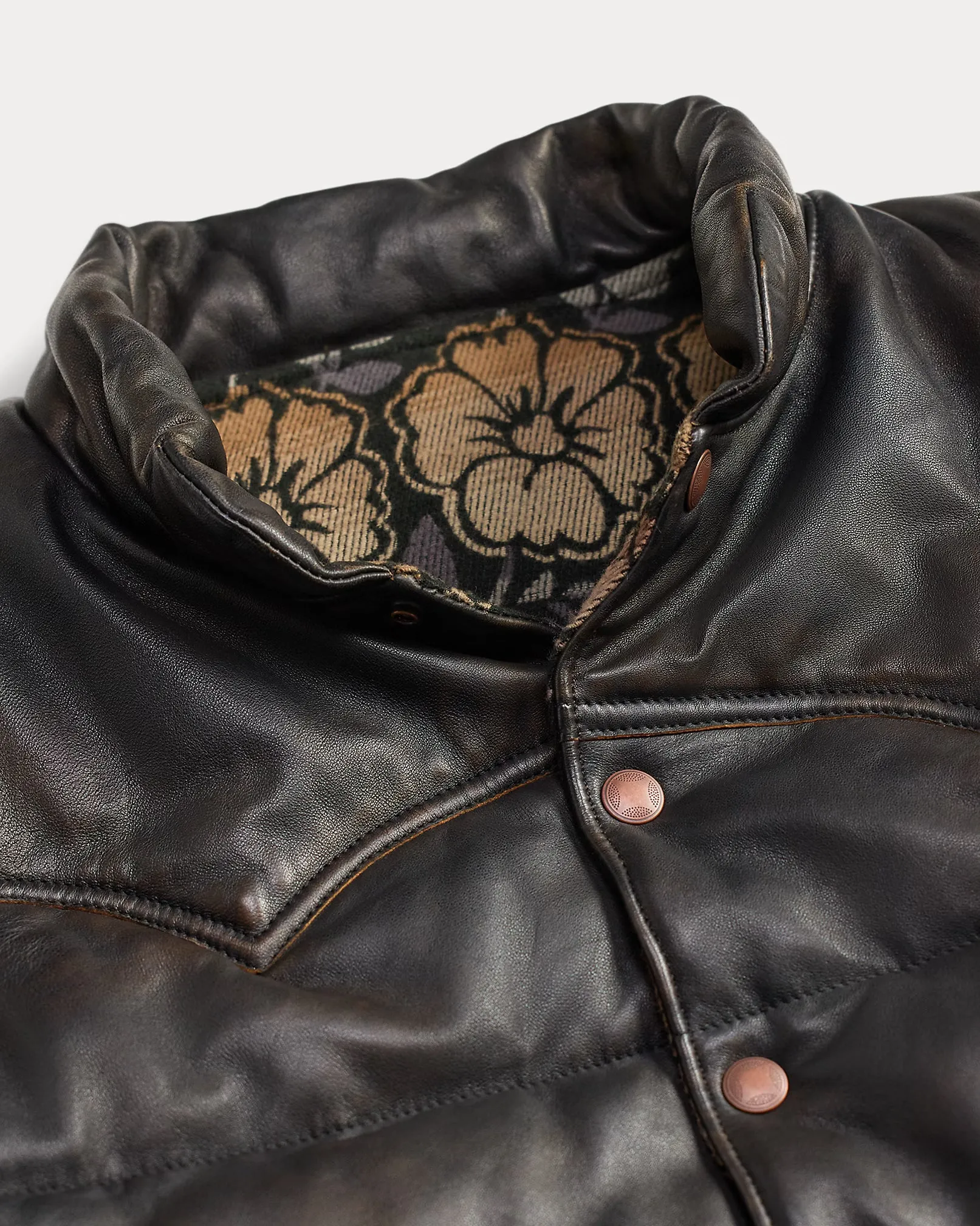 RRL Reversible Leather-Jacquard Vest sold by Cave and Post product image thumbnail 4