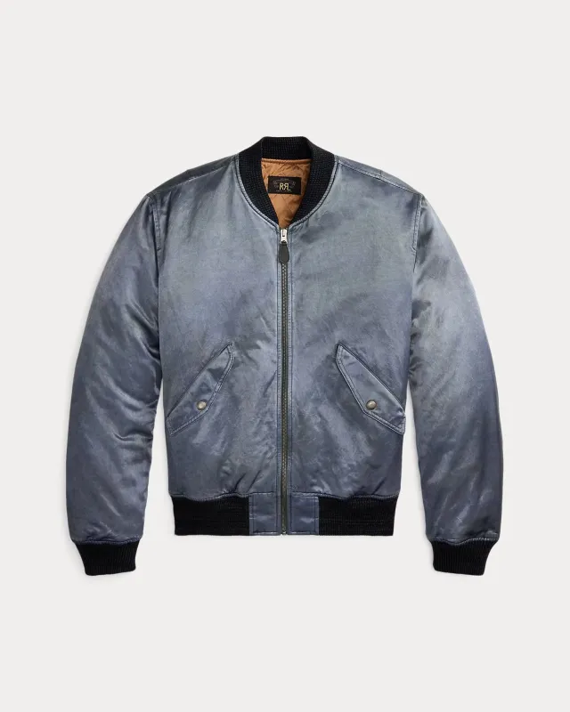 RRL Embroidered Satin Flight Jacket sold by Cave and Post
