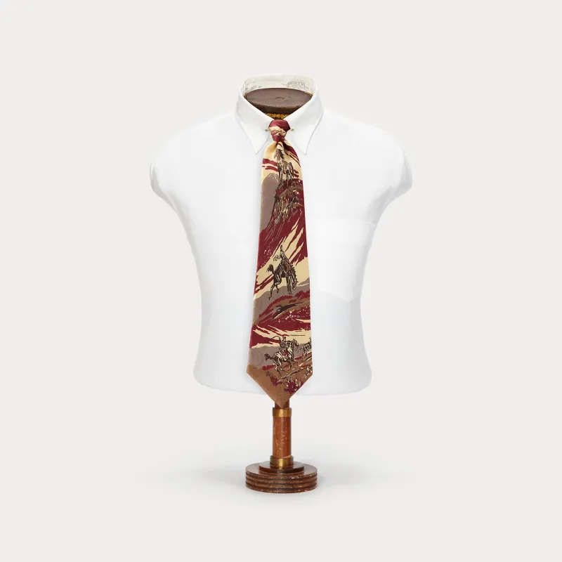 RRL Handmade Western-Print Silk Tie made by RRL