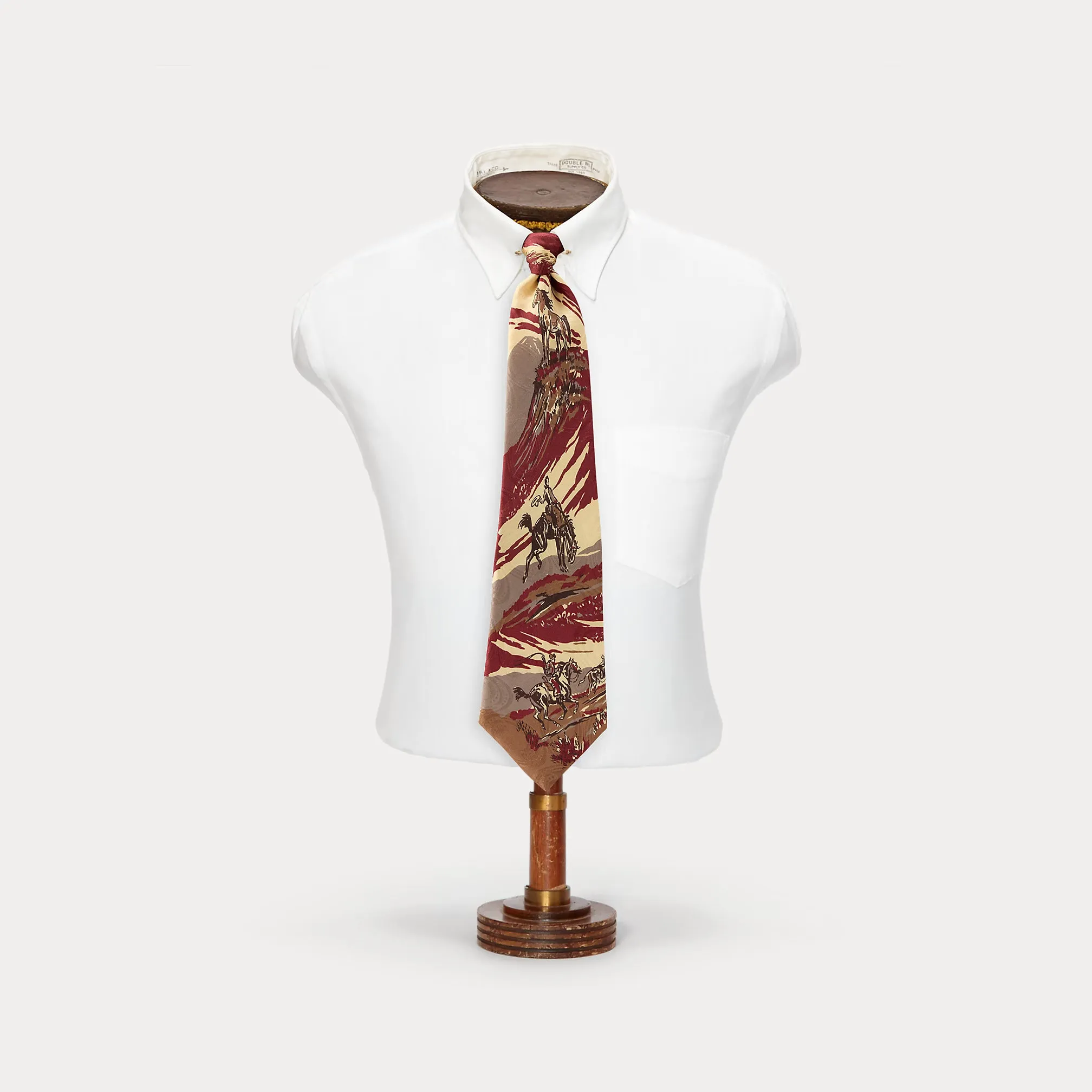 RRL Handmade Western-Print Silk Tie sold by Cave and Post
