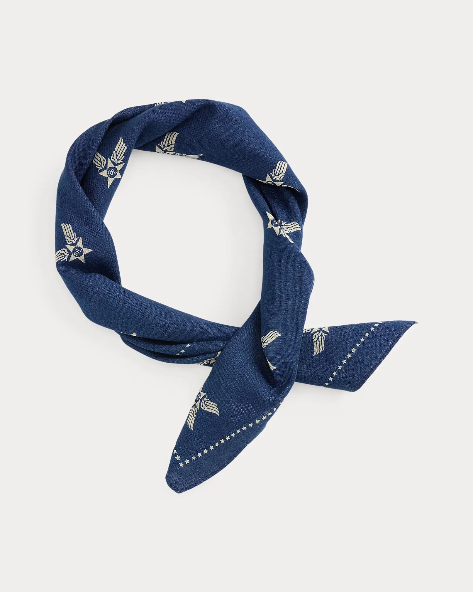 Winged-Logo Indigo Bandanna sold by Cave and Post product image thumbnail 2