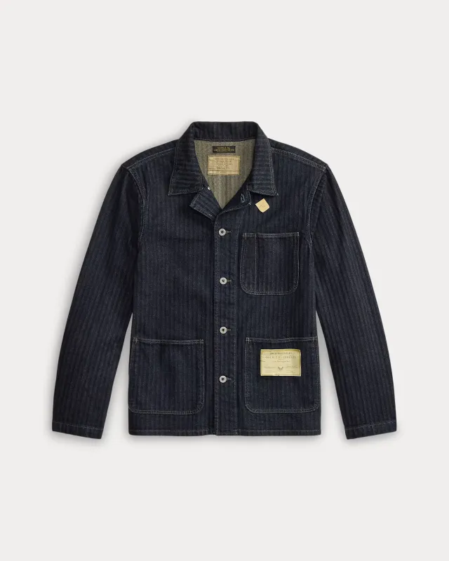 RRL Limited-Edition Indigo Herringbone Shirt made by RRL