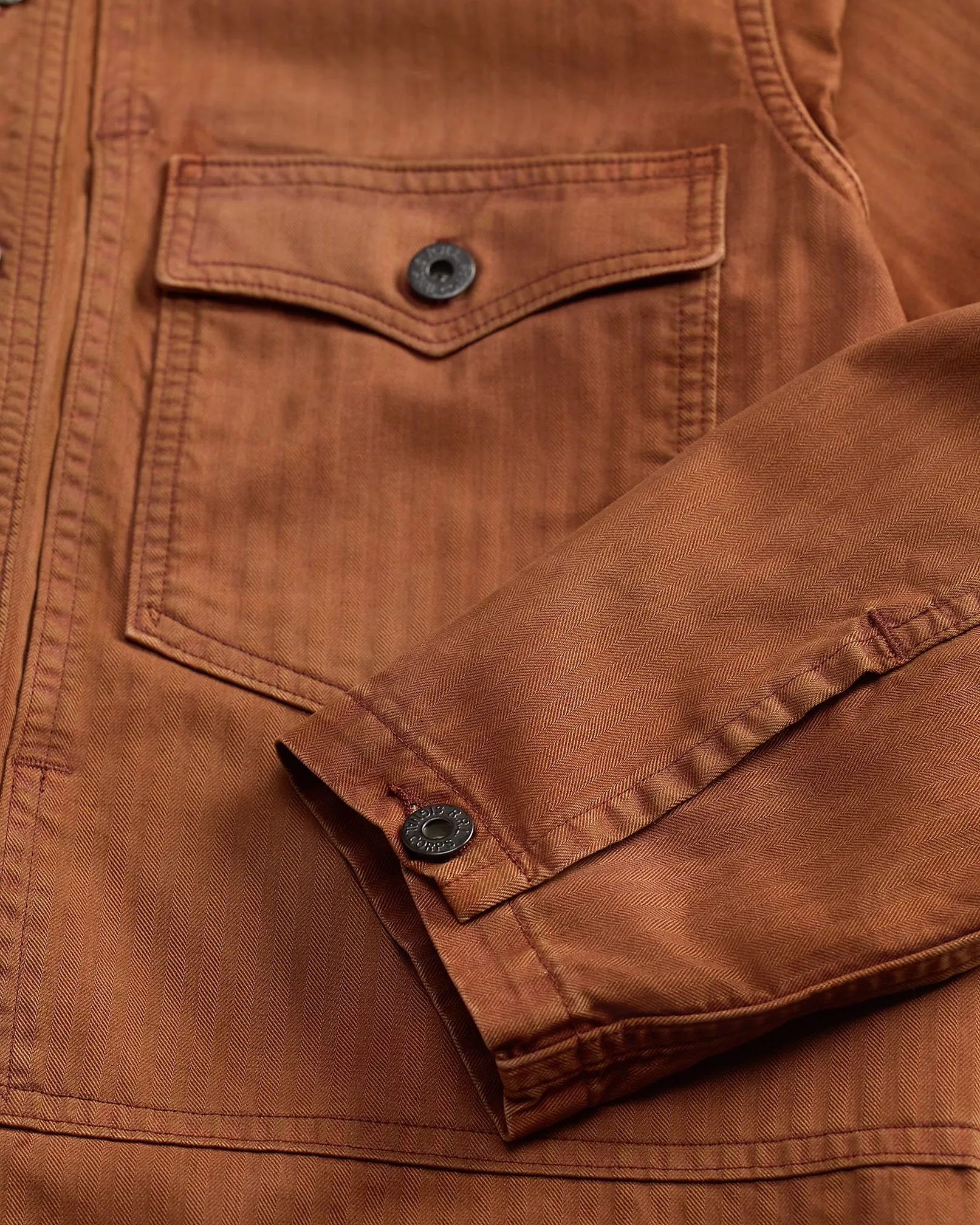 RRL Embroidered Herringbone Twill Overshirt sold by Cave and Post product image thumbnail 4