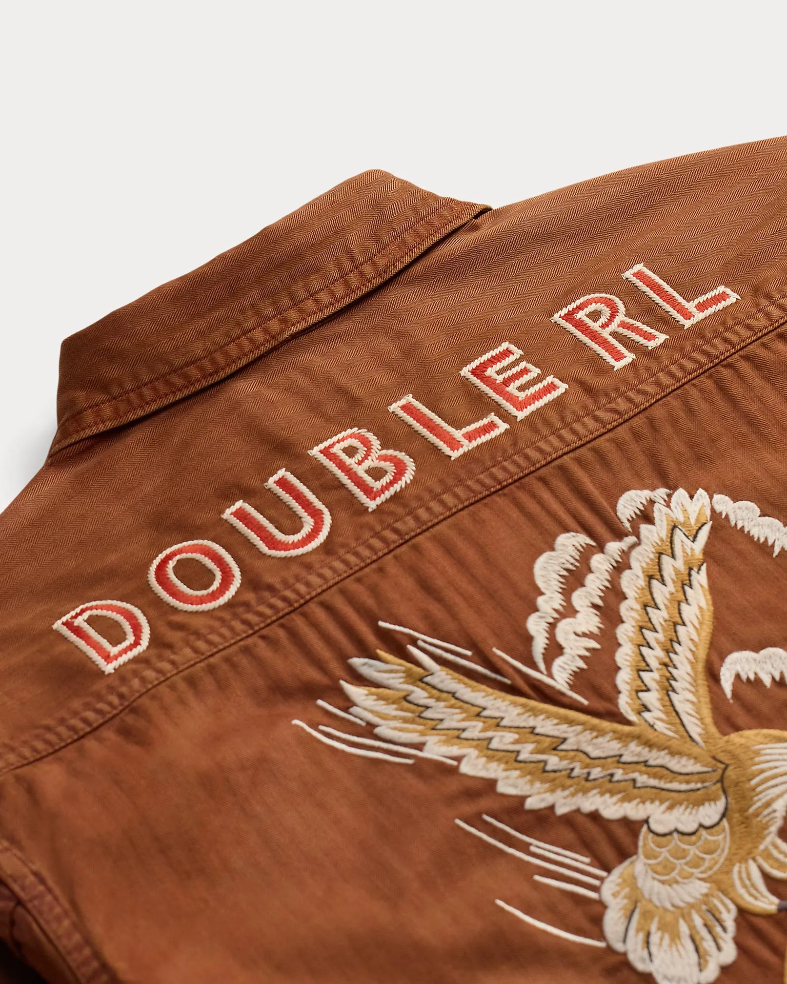 RRL Embroidered Herringbone Twill Overshirt sold by Cave and Post product image thumbnail 5
