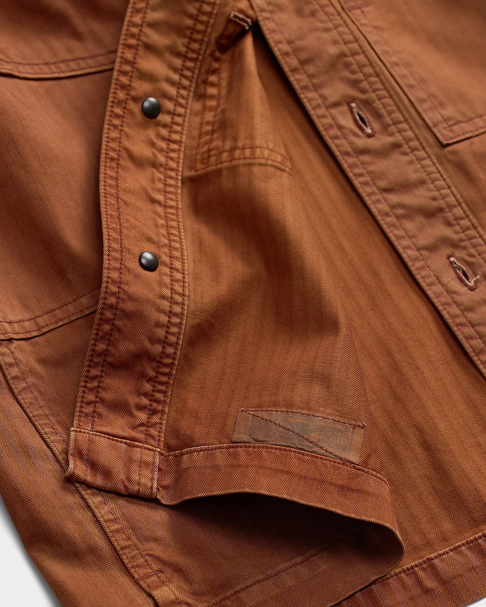 RRL Embroidered Herringbone Twill Overshirt sold by Cave and Post product image thumbnail 3