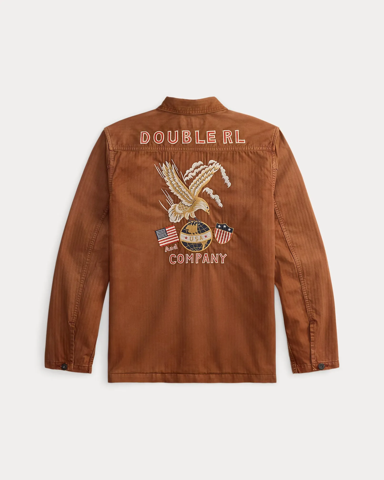 RRL Embroidered Herringbone Twill Overshirt sold by Cave and Post product image thumbnail 2