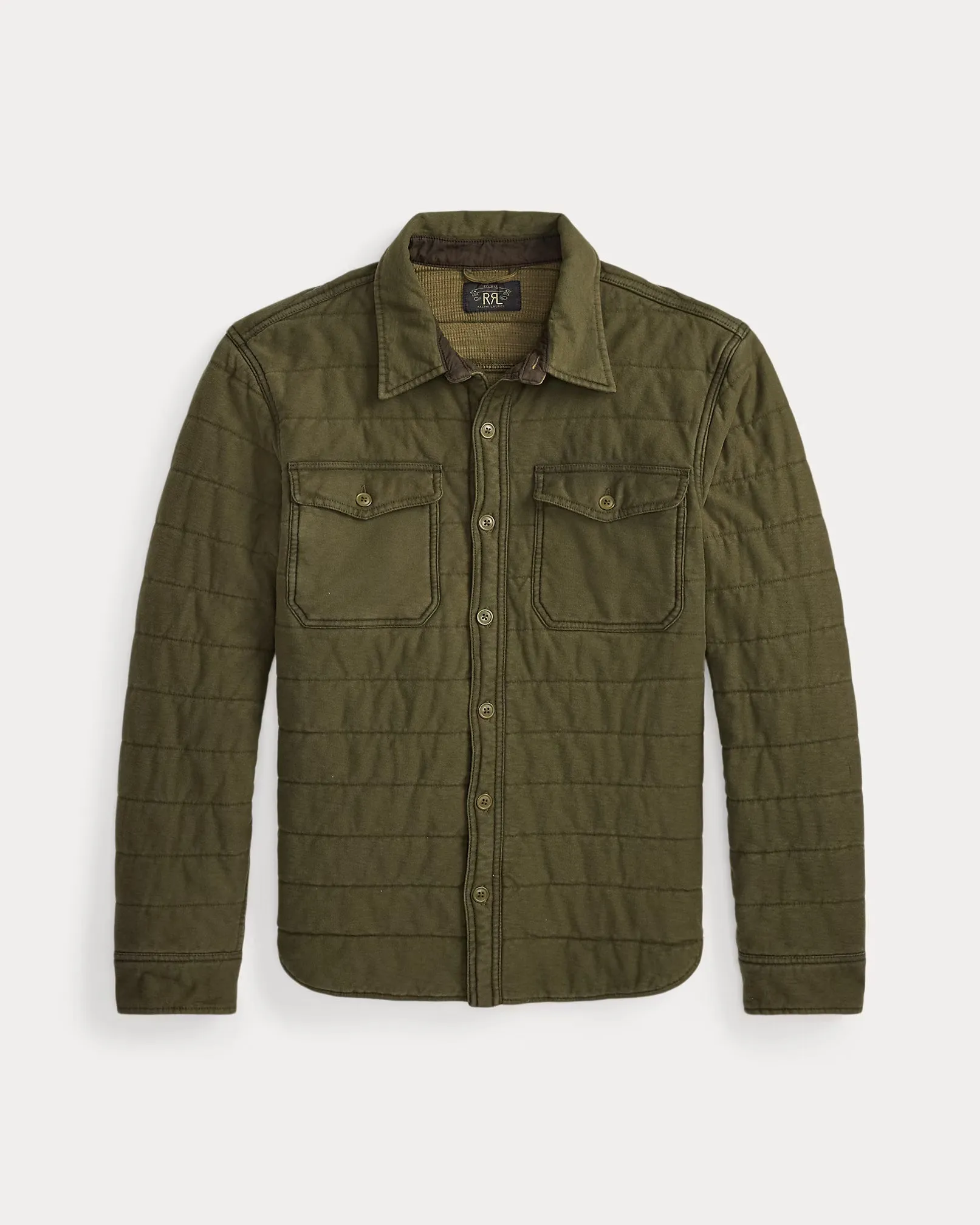 RRL Quilted Jersey Overshirt sold by Cave and Post