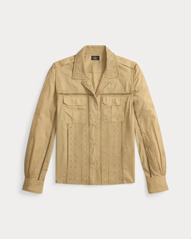 RRL Embroidered Cotton Shirt sold by Cave and Post