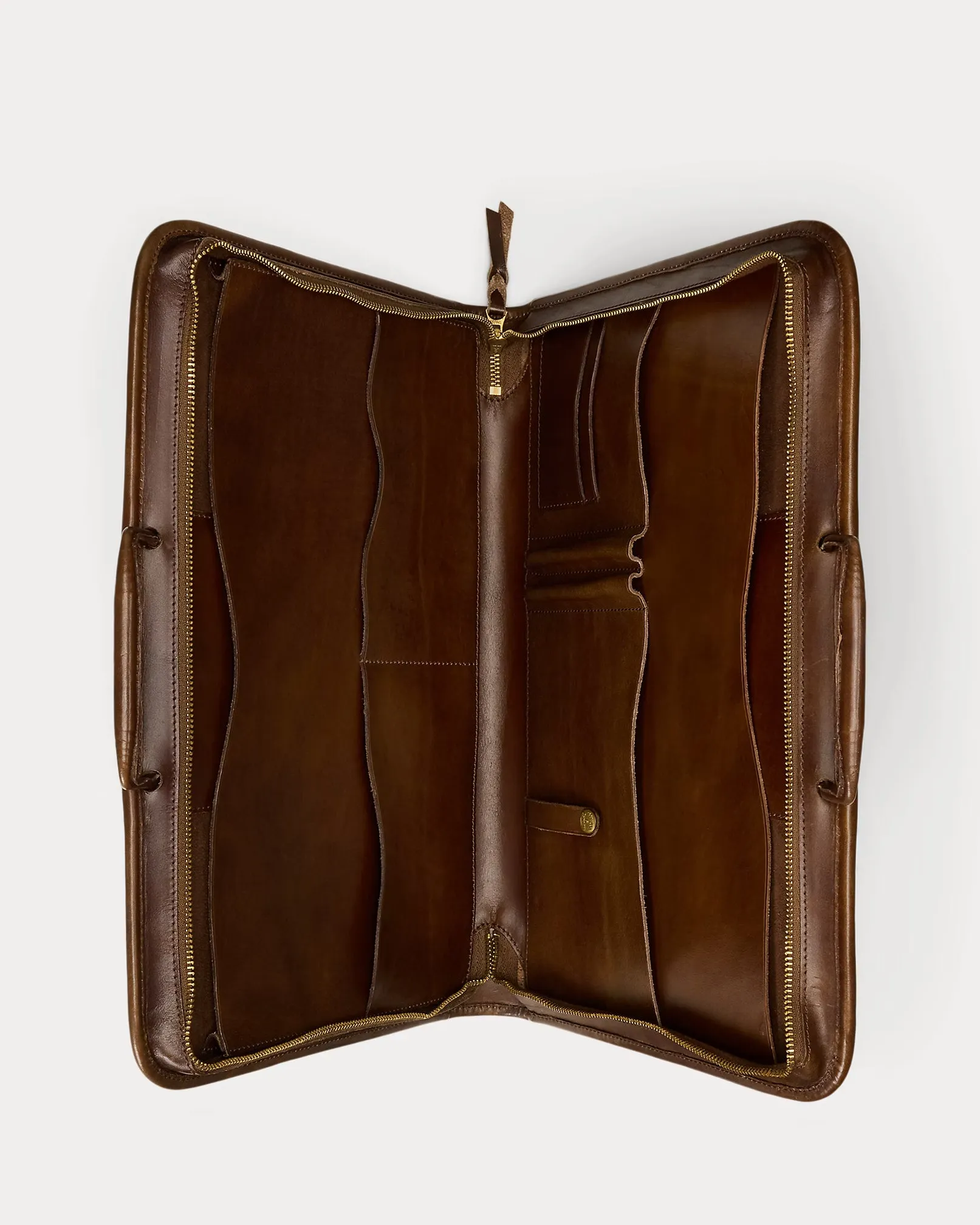 RRL Hand-Tooled Leather Briefcase sold by Cave and Post product image thumbnail 4