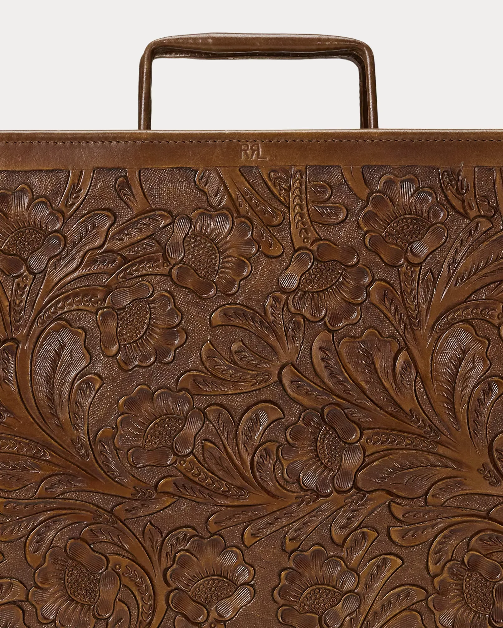 RRL Hand-Tooled Leather Briefcase sold by Cave and Post product image thumbnail 5