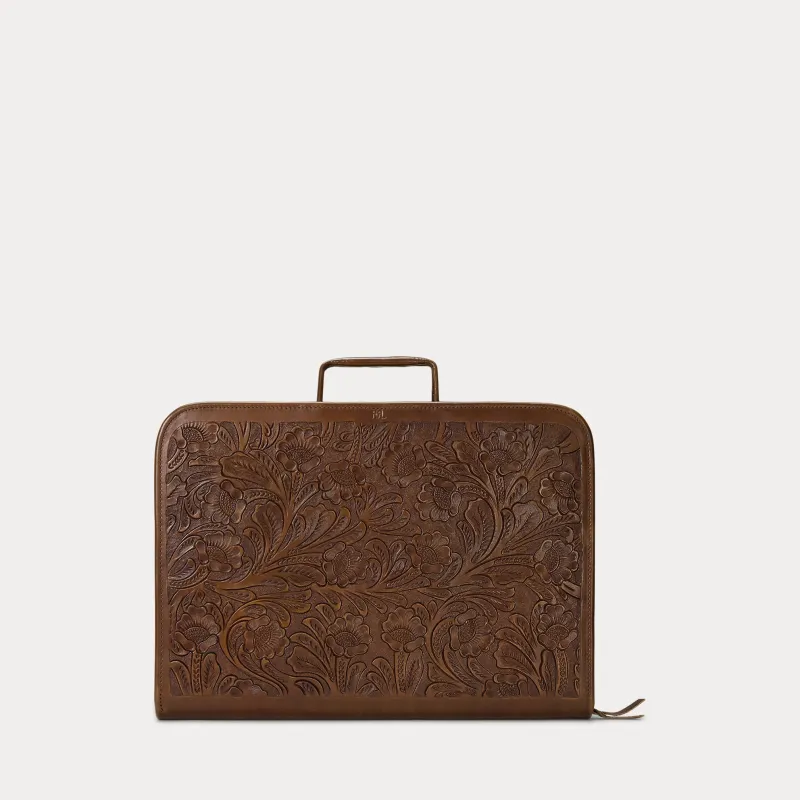 RRL Hand-Tooled Leather Briefcase made by RRL