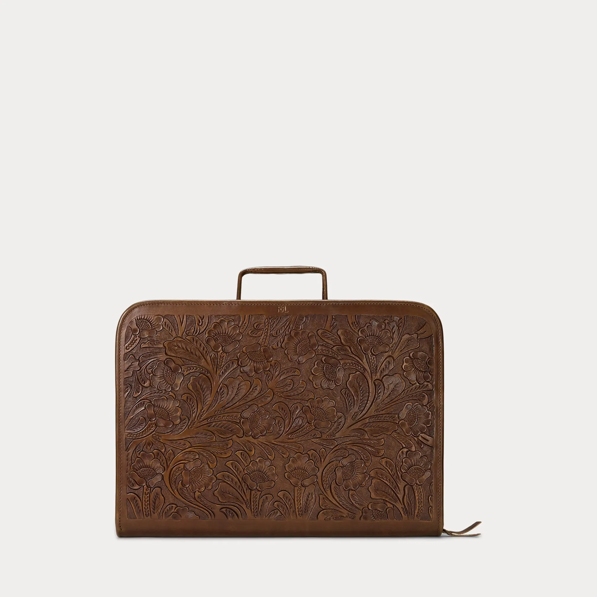 RRL Hand-Tooled Leather Briefcase sold by Cave and Post