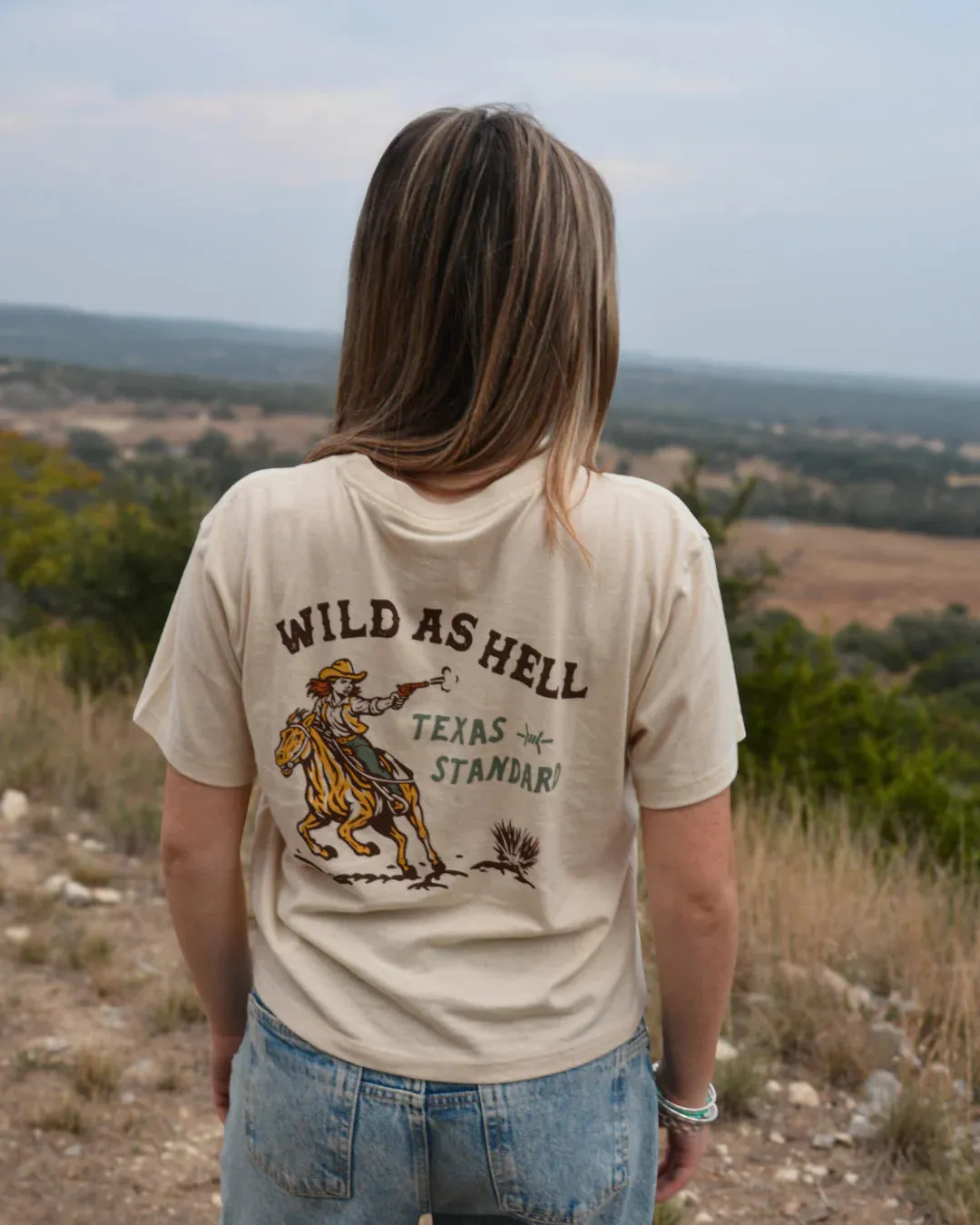 Women's Crop Tee- Wild As Hell sold by Cave and Post product image thumbnail 3