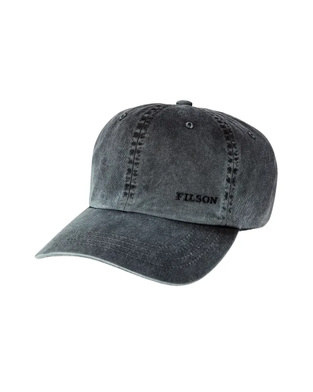 Washed Low-profile Logger Cap - Washed Charcoal made by Filson
